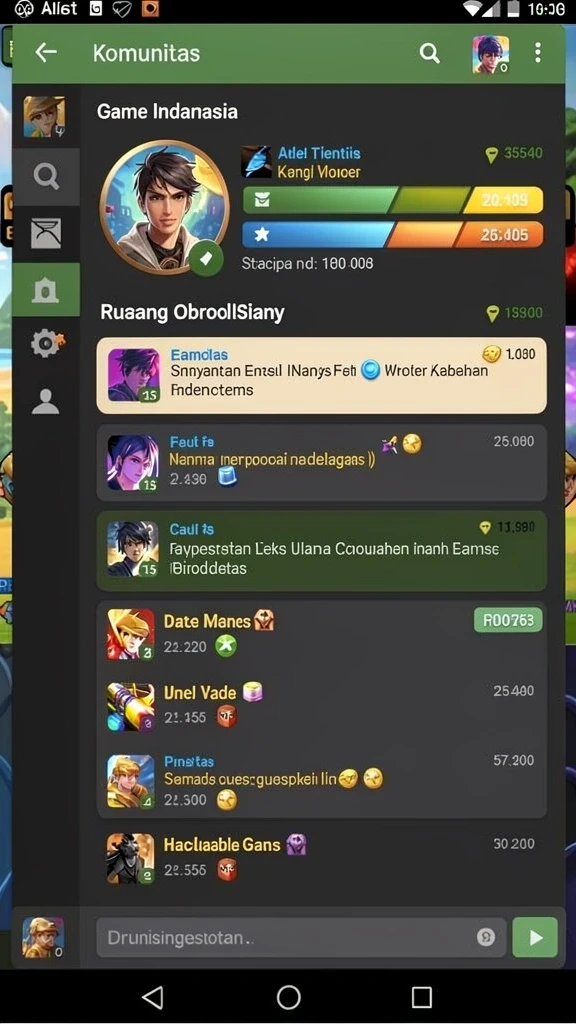 Screenshot dengan tampilan antarmuka utama yang menarik.
