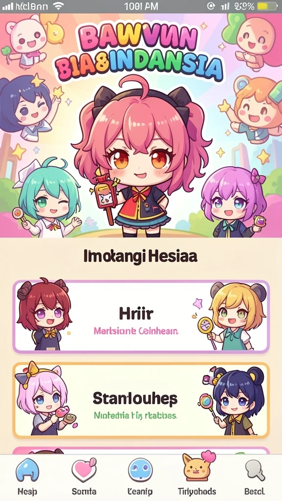 Tampilan awal CUCUTOTO yang menarik dan informatif.