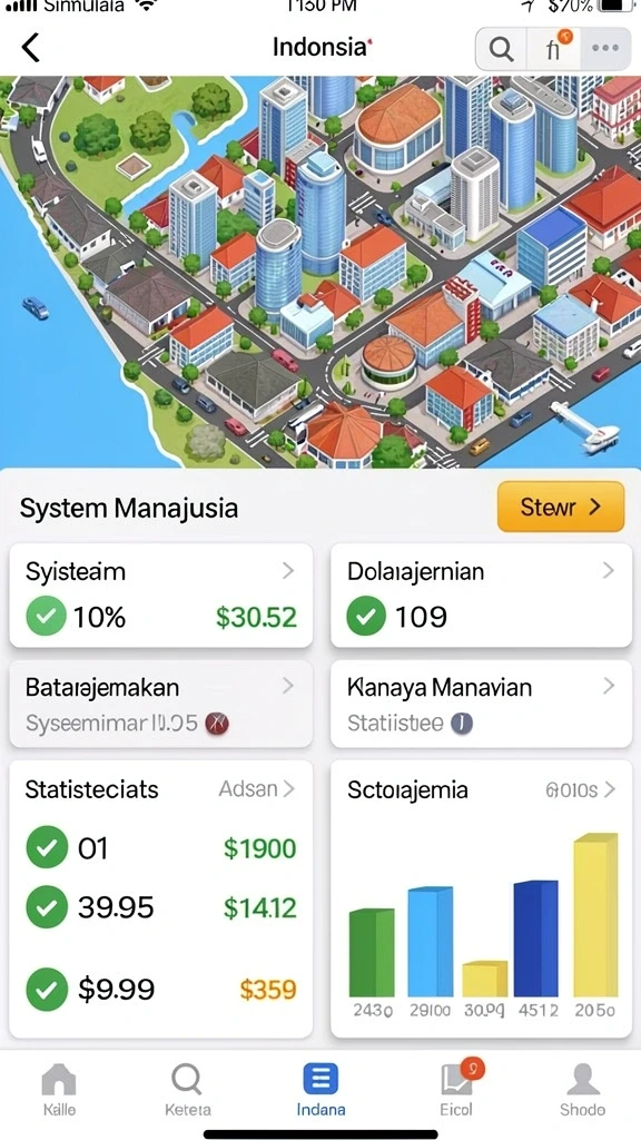 Tampilan menu utama DEWANUSA yang intuitif dan menarik.