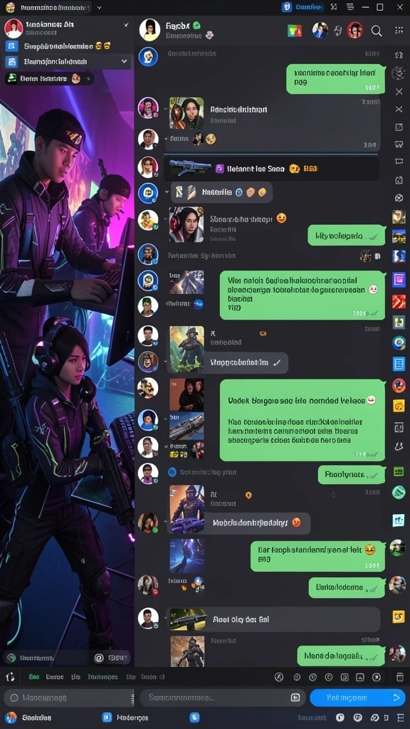Gambaran dunia fantastis yang indah dan penuh warna.