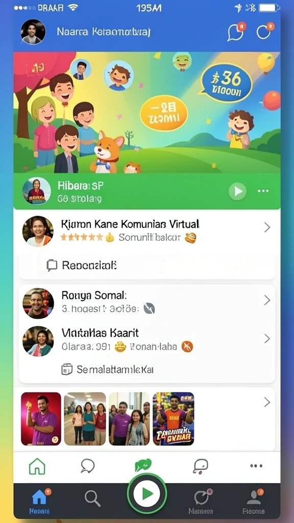Tampilan awal aplikasi GAMERP yang menarik.