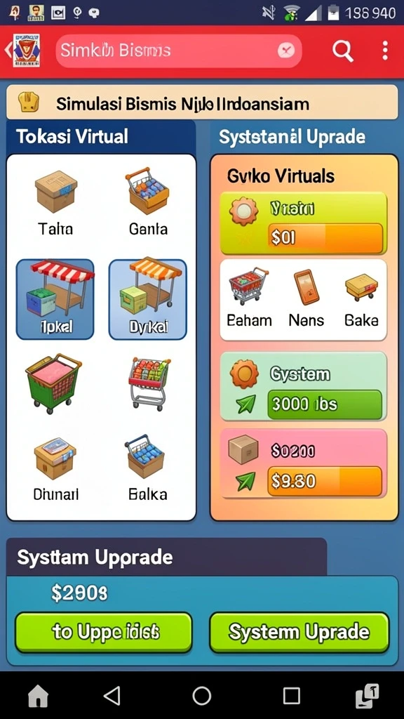 Tampilan menu utama yang intuitif dan mudah dinavigasi.